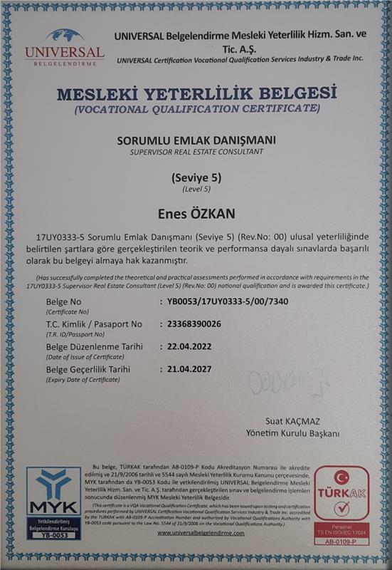 mesleki yeterlilik belgesi
